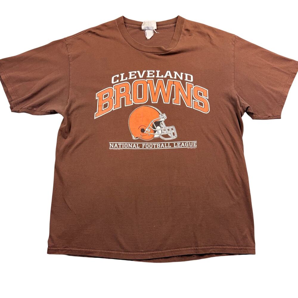 Vintage Cleveland Browns T-Shirt Y2K CSA Sportswear Thrashed Men's XL Orange